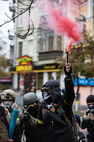 Zombie parade in de straten van Kiev — Stockfoto