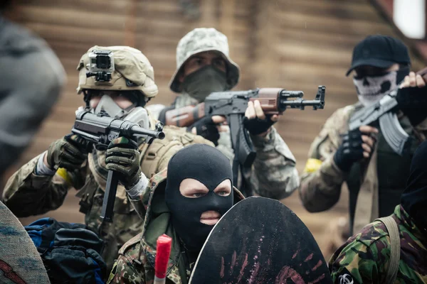 Zombie parade in the streets of Kiev — Stock Photo, Image