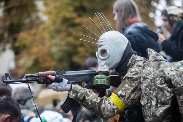 Zombie průvod v ulicích Kyjeva — Stock fotografie