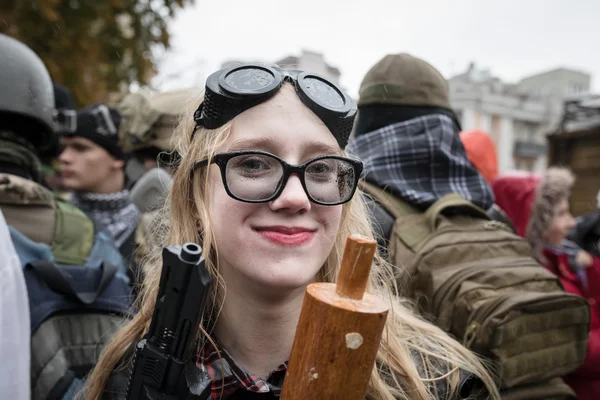 Sfilata di zombie per le strade di Kiev — Foto Stock