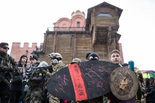 Zombie parade in de straten van Kiev — Stockfoto