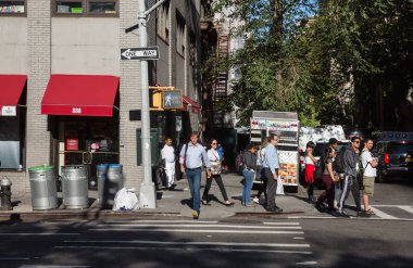 New York ve New Yorklu. Manhattan sokak sahne