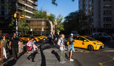 New York ve New Yorklu. Manhattan sokak sahne