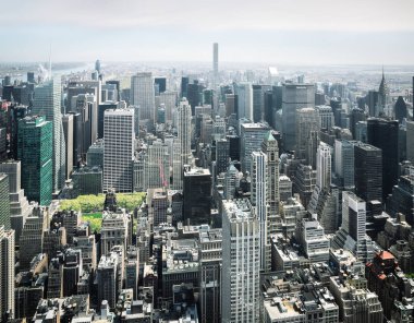 Midtown Manhattan kuş görünümü göz