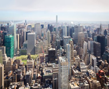 Midtown Manhattan kuş görünümü göz