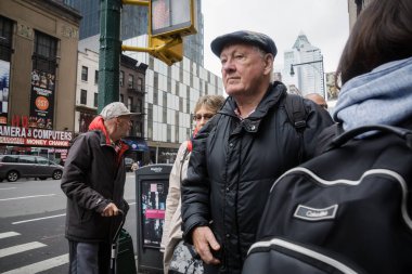 Manhattan sokak sahnesi.