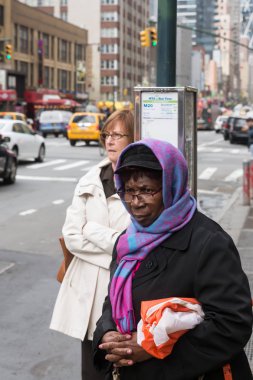 Manhattan sokak sahnesi.