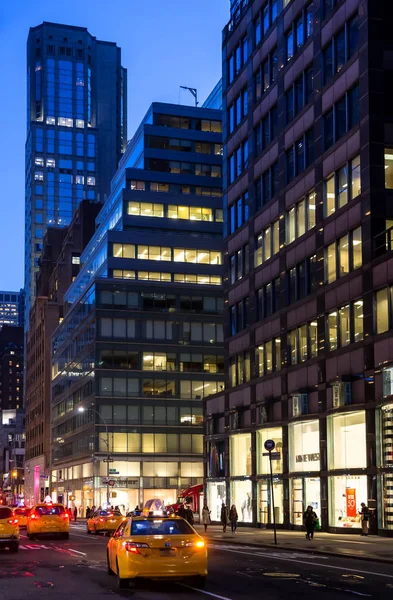 New York City streets at night — Stock Photo, Image