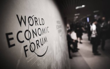 Emblem of the World Economic Forum in Davos clipart
