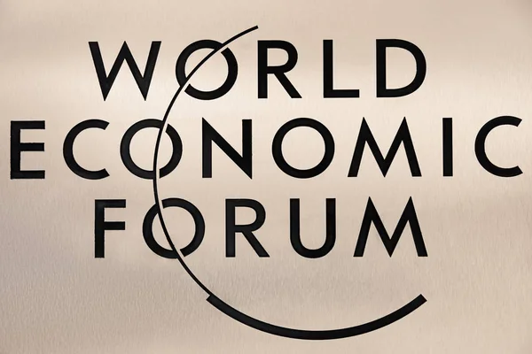 Emblème du Forum économique mondial à Davos — Photo