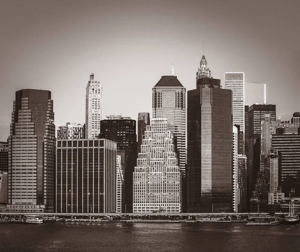 纽约市的天际线 — 图库照片