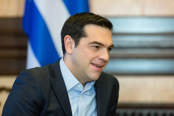 Список прем'єр-міністрів Греції Алексіс Ципрас — стокове фото