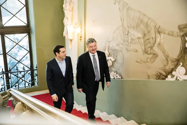 Alexis Tsipras ve Petro Poroshenko — Stok fotoğraf