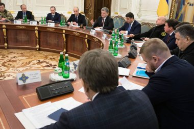 Toplantı ulusal güvenlik ve Savunma Konseyi Kiev, Ukrayna