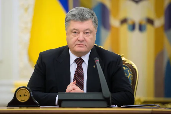 Reunión del Consejo Nacional de Seguridad y Defensa en Kiev, Ukrain — Foto de Stock