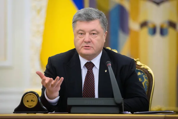 Reunión del Consejo Nacional de Seguridad y Defensa en Kiev, Ukrain — Foto de Stock