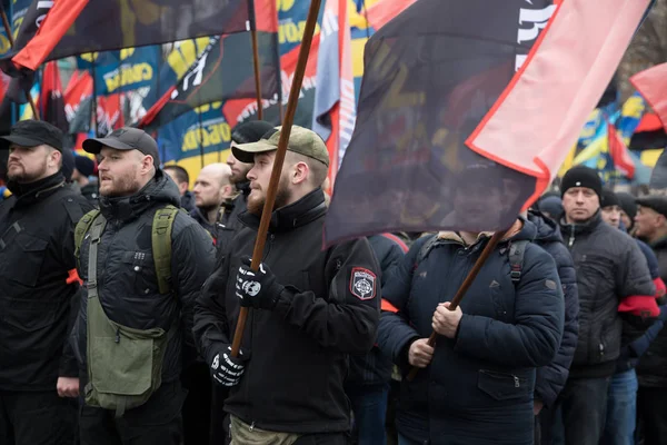 Марш национального достоинства в Киеве — стоковое фото