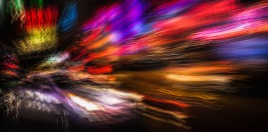 New York şehrinin aydınlatma ve gece ışıklar