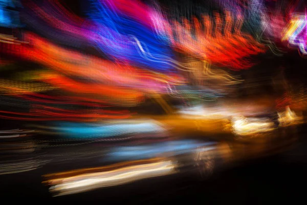 Verlichting en nacht lichten van New York City — Stockfoto