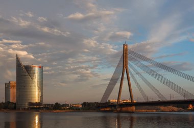 Sabahın erken saatlerinde old Riga mimarisi