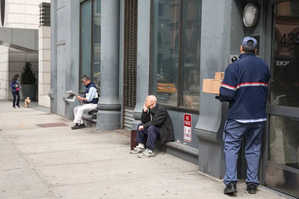 Straßenszene in Manhattan — Stockfoto