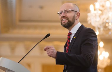 Arseniy Yatsenyuk sırasında 10 Kiev güvenlik forumu 