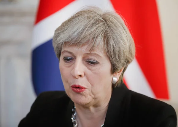 Список прем'єр-міністрів Великобританії Терези може — стокове фото