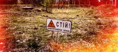 Çernobil dışlama bölgesi yakınındaki Chernobyl nükleer enerji santrali