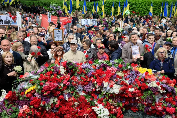 De Mars van de onsterfelijke Regiment in Kiev — Stockfoto