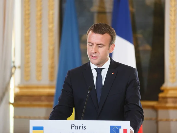 French President Emmanuel Macron — Stock Photo, Image