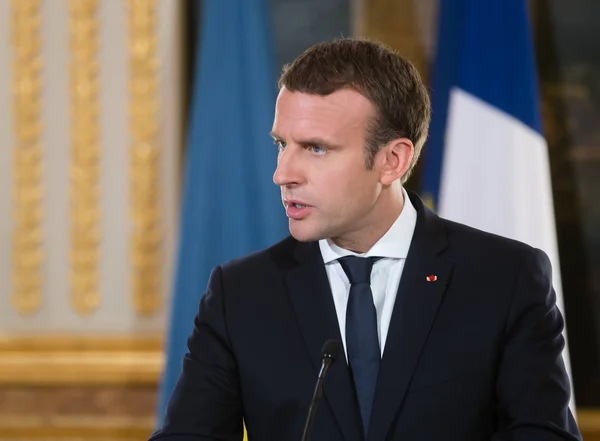 Französischer präsident emmanuel macron — Stockfoto