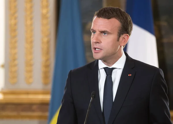 Presidente francês Emmanuel Macron — Fotografia de Stock