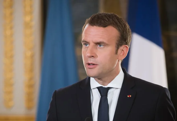 Le président français Emmanuel Macron — Photo