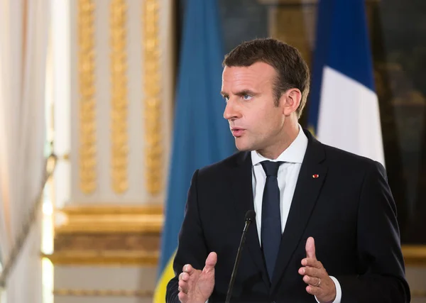 Presidente francês Emmanuel Macron — Fotografia de Stock