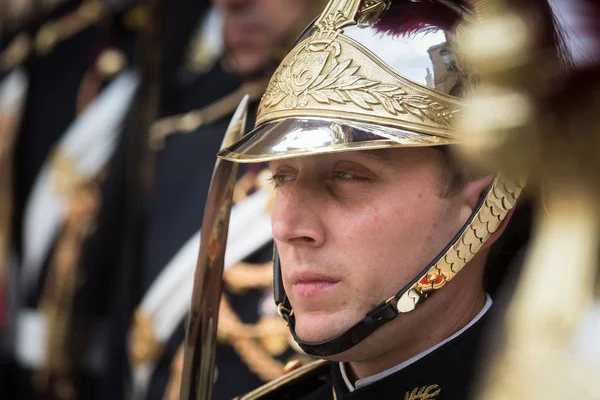 Guard of honor at the Elysee palace — Stock Photo, Image