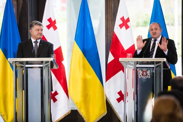 State visit of the president of Ukraine to Georgia — Stock Photo, Image