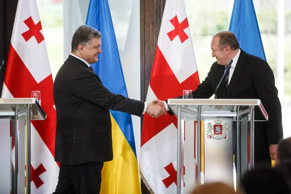 State visit of the president of Ukraine to Georgia — Stock Photo, Image