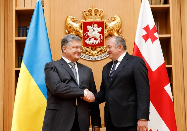 State visit of the president of Ukraine to Georgia — Stock Photo, Image