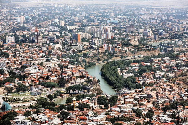 Skylin aerea di Tbilisi — Foto Stock