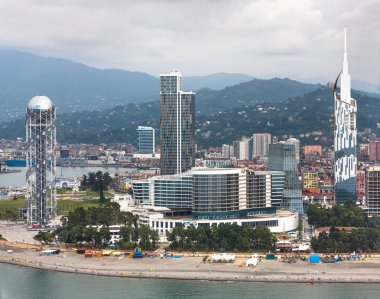 Batum şehir üzerinde havadan görünümü