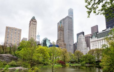 Central Park ve NYC Manhattan Skyline
