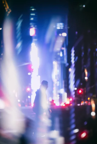 New York City Straßen in der Nacht — Stockfoto