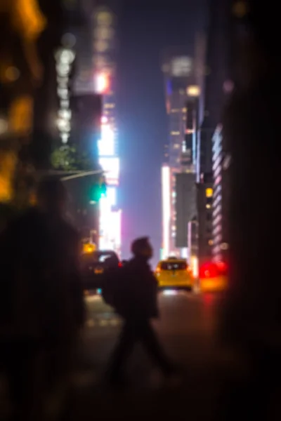 夜のニューヨーク市の通り — ストック写真