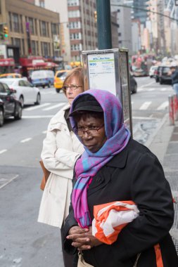 Manhattan sokak sahnesi.