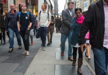 Manhattan sokak sahnesi.