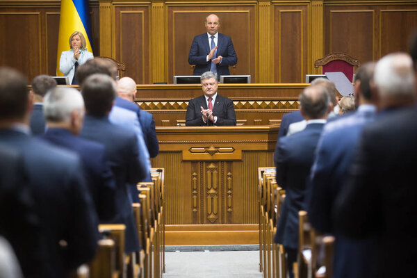 President of Ukraine Petro Poroshenko in Verkhovna Rada of Ukrai