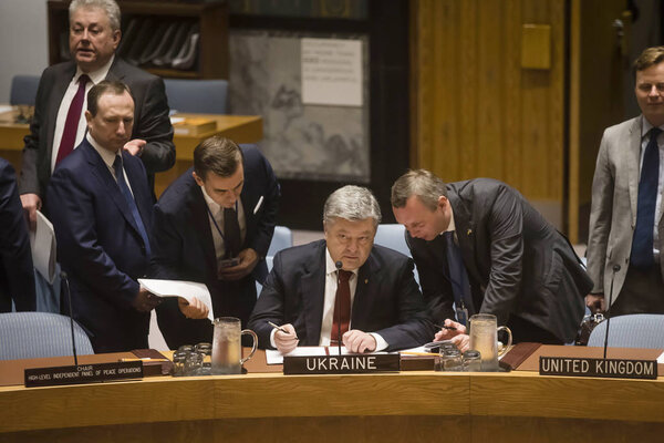 President of Ukraine Petro Poroshenko in UN General Assembly