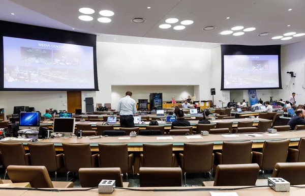 Werk van journalisten tijdens de algemene vergadering van de VN — Stockfoto