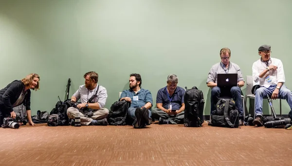 Work of journalists during the UN General Assembly — Stock Photo, Image