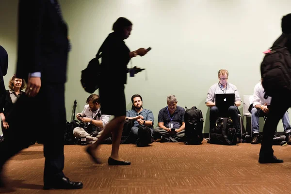 Work of journalists during the UN General Assembly — Stock Photo, Image